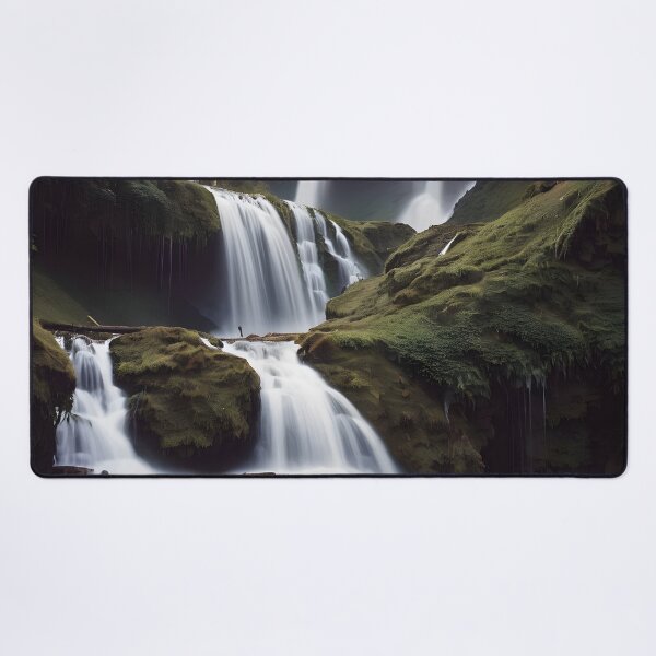 Item preview, waterfalls in the green forest or green jungle 8 designed and sold by AA-designstore.