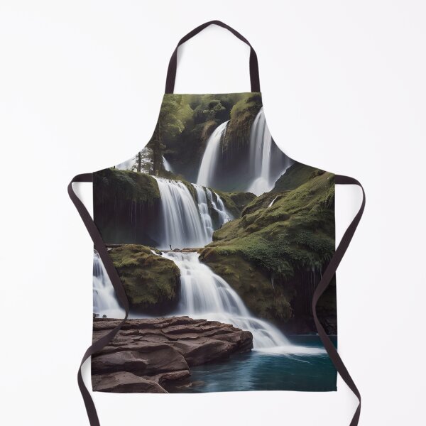 Item preview, waterfalls in the green forest or green jungle 8 designed and sold by AA-designstore.