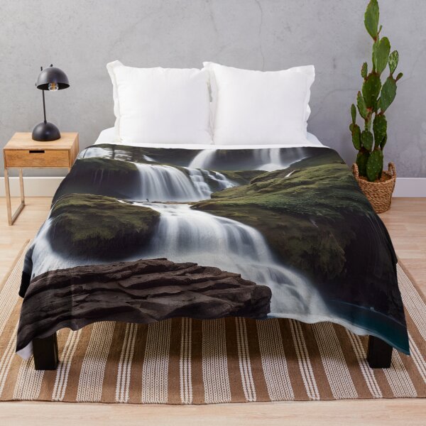 Item preview, waterfalls in the green forest or green jungle 8 designed and sold by AA-designstore.
