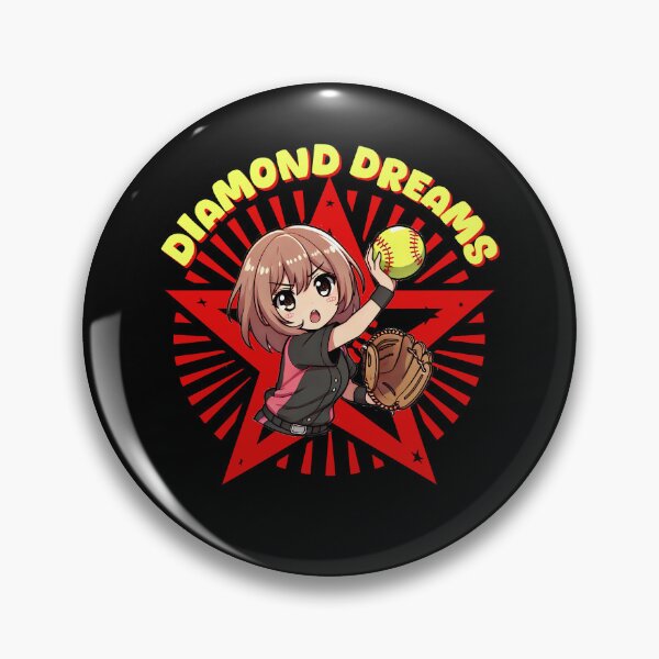 Item preview, Diamond dreams, Chibi girl catching a ball  designed and sold by LWOI.