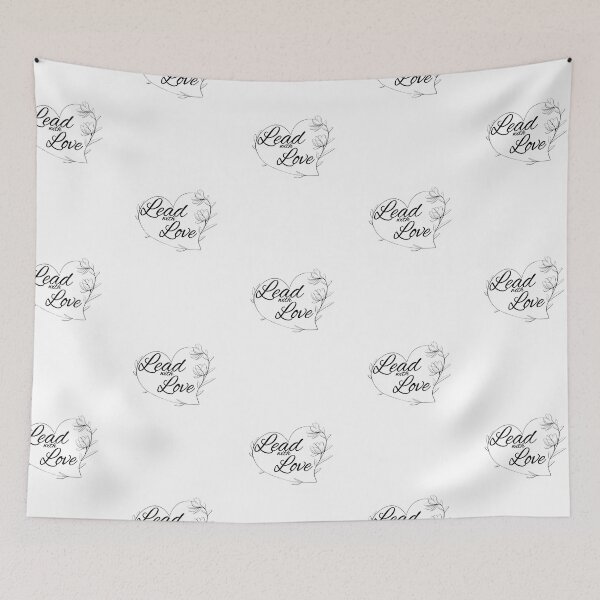 Item preview, Lead with Love black on white designed and sold by ElleFitzpatrick.