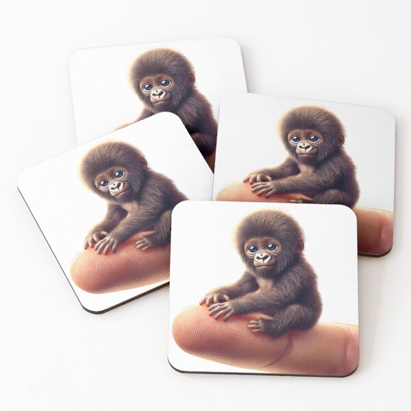 Item preview, Miniature Baby Gorilla Sitting on a Finger designed and sold by Catsmoment.