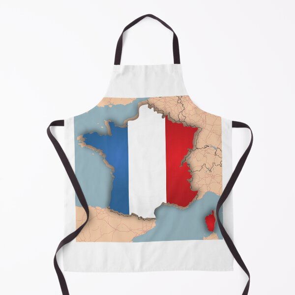 Item preview, France Flag Map Wall Art - World Map Canvas with France Geography Decor 3D map Sticker designed and sold by Psycho-Crazy.