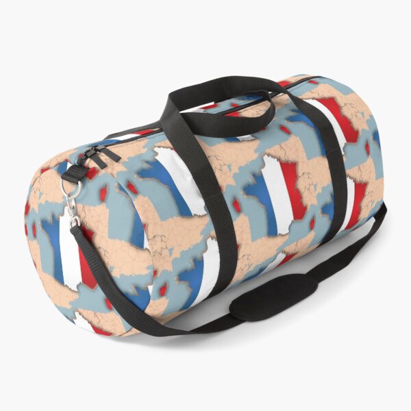 Item preview, France Flag Map Wall Art - World Map Canvas with France Geography Decor 3D map Sticker designed and sold by Psycho-Crazy.