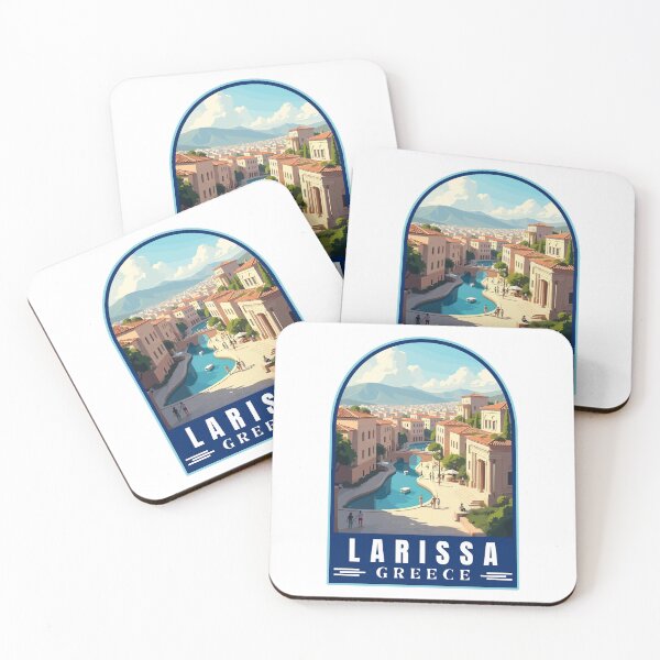 Item preview, Larissa in Greece Retro Art Travel Landscape designed and sold by MaateoDesign.