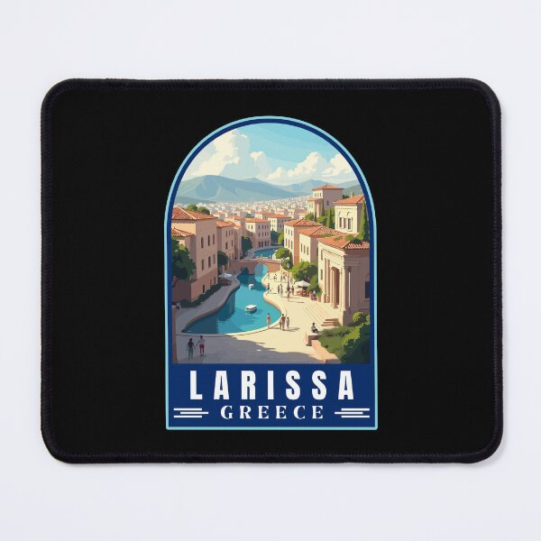Item preview, Larissa in Greece Retro Art Travel Landscape designed and sold by MaateoDesign.