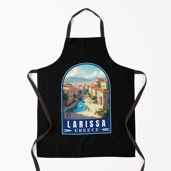 Item preview, Larissa in Greece Retro Art Travel Landscape designed and sold by MaateoDesign.