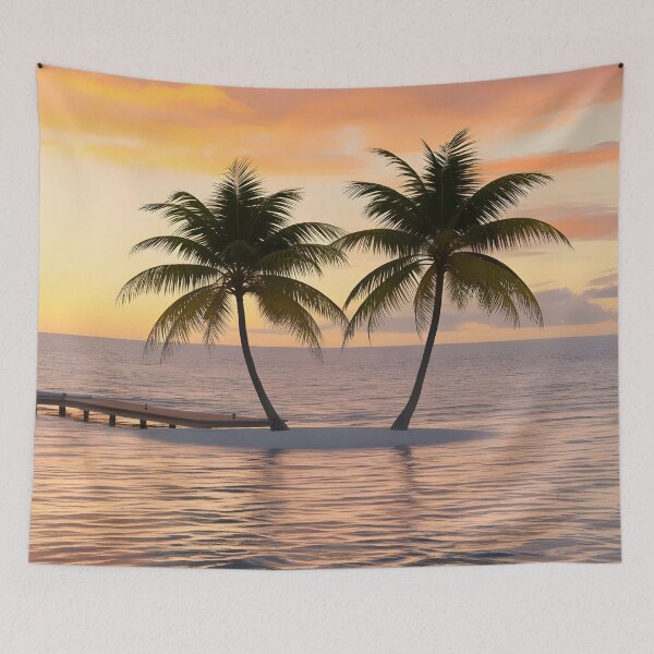 Item preview, palm trees on the island sand 1 designed and sold by AA-designstore.