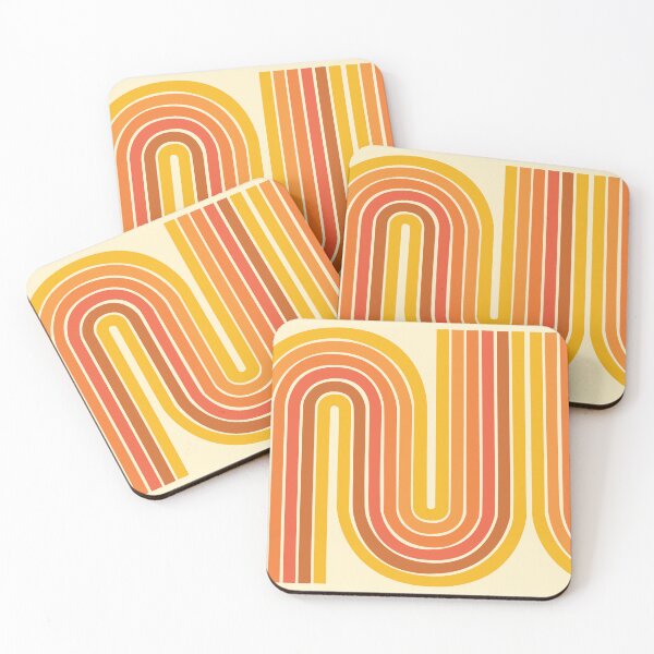 Item preview, Retro 60s/70s wave pattern print designed and sold by retropetrol.
