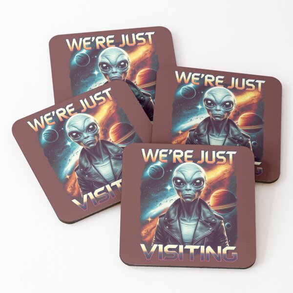 Item preview, Alien - We’re Just Visiting designed and sold by NiRia Spot.
