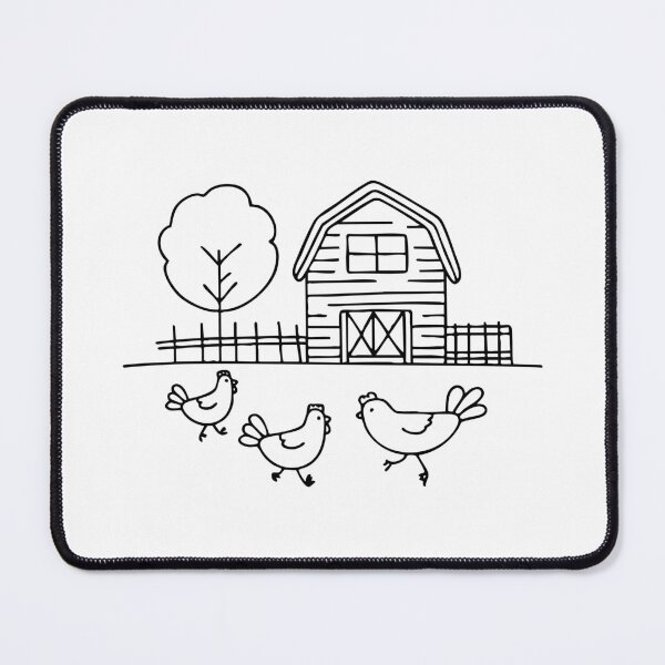 Item preview, Chickens near haystack on a farm designed and sold by rasagamastore.