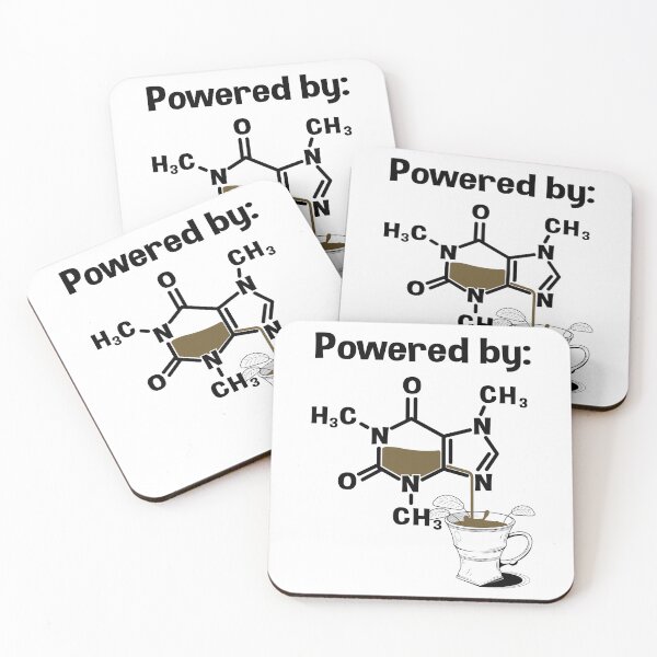 Item preview, Powered by Caffeine - Coffee Drinker and Science Addict designed and sold by ScienceCorner.