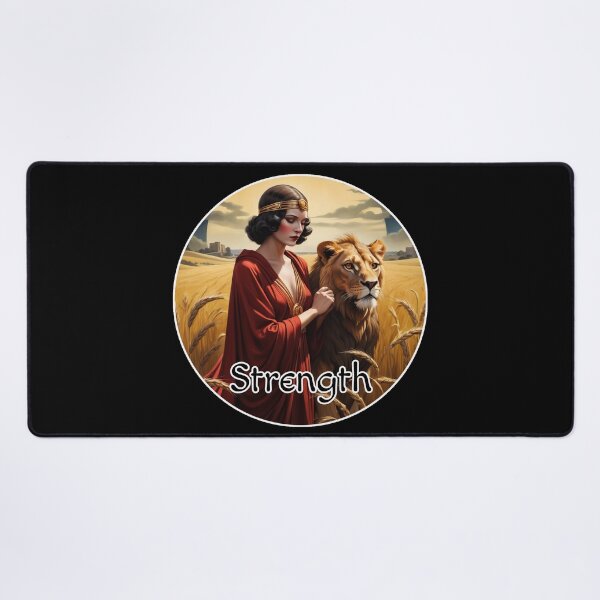 Item preview, Major Arcana Tarot Cards - Strength Powerful Woman with her Pet Lion designed and sold by Pixel Waite.
