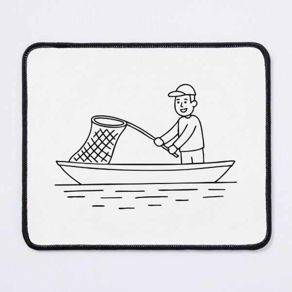 Item preview, Fisherman pulling net full of fish designed and sold by rasagamastore.