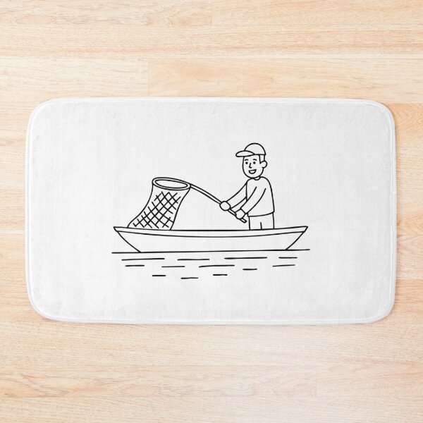 Item preview, Fisherman pulling net full of fish designed and sold by rasagamastore.