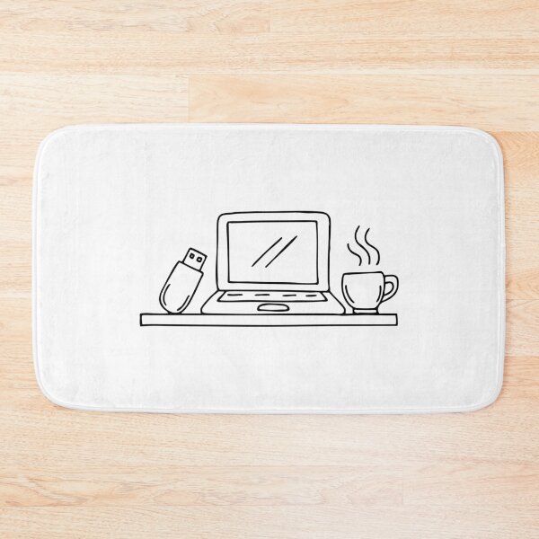 Item preview, Flash drive beside laptop and coffee designed and sold by rasagamastore.
