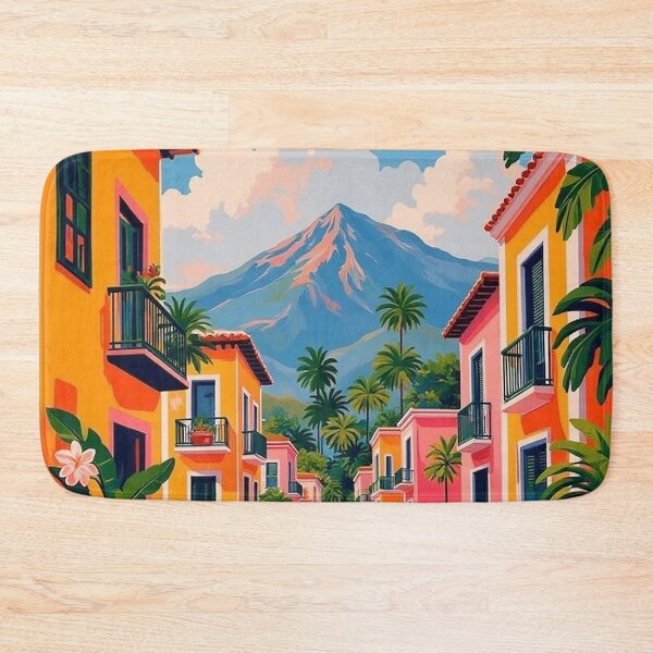 Item preview, Antigua Guatemala travel poster print stickets designed and sold by Arctic frame studio.