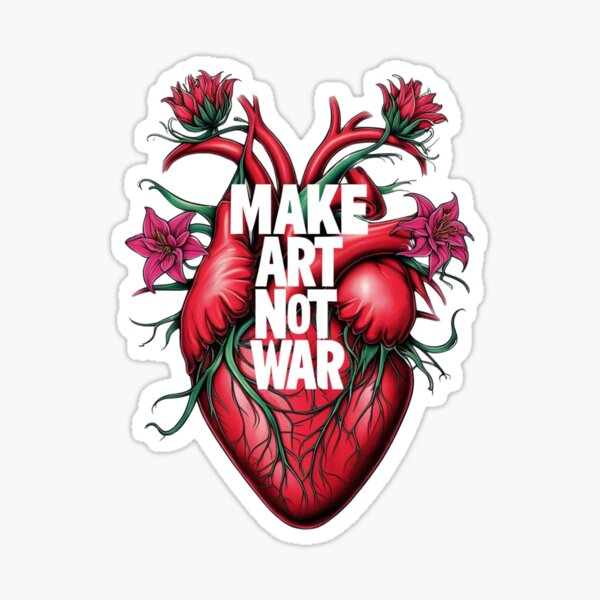 Item preview, Make Art//Not War designed and sold by smartandsticky.