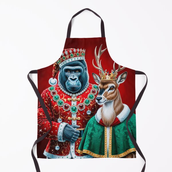 Item preview, Christmas Gorilla with Reindeer designed and sold by LioTou.