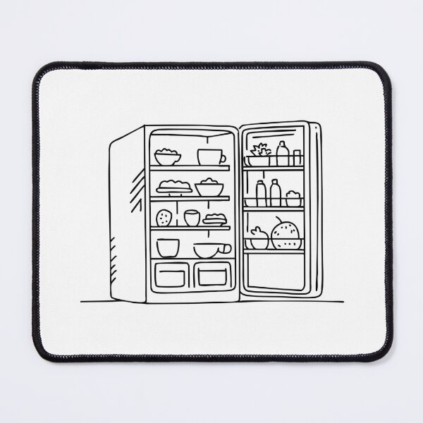Item preview, Cluttered leftovers in open fridge designed and sold by rasagamastore.