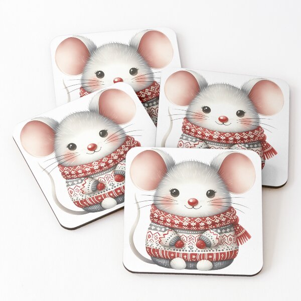 Item preview, A0553 Scandinavian Christmas Mouse – Charming Nordic-Themed Collectible, Perfect Holiday Gift, Festive Decor, Premium Quality Design designed and sold by angieart68.