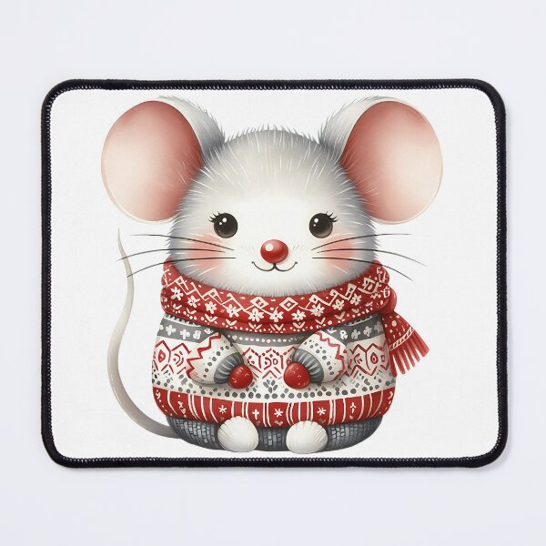 Item preview, A0553 Scandinavian Christmas Mouse – Charming Nordic-Themed Collectible, Perfect Holiday Gift, Festive Decor, Premium Quality Design designed and sold by angieart68.
