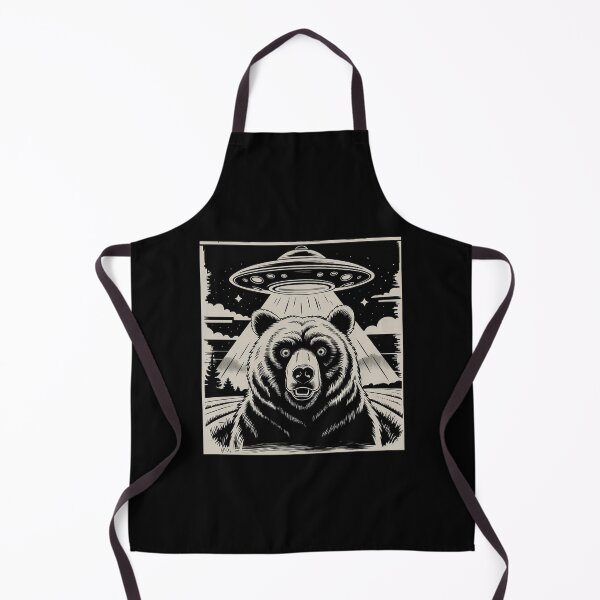 Item preview, Bear Encounter with UFO - Alien Adventure Art-For Bear and UFO Lovers designed and sold by love3617.