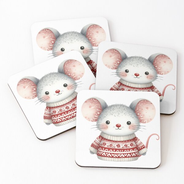 Item preview, A0553 Scandinavian Christmas Mouse – Charming Nordic-Themed Collectible, Perfect Holiday Gift, Festive Decor, Premium Quality Design designed and sold by angieart68.