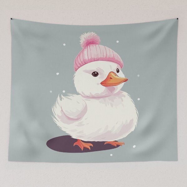 Item preview, Duck wearing a pom pom toque designed and sold by Amir Faysal.