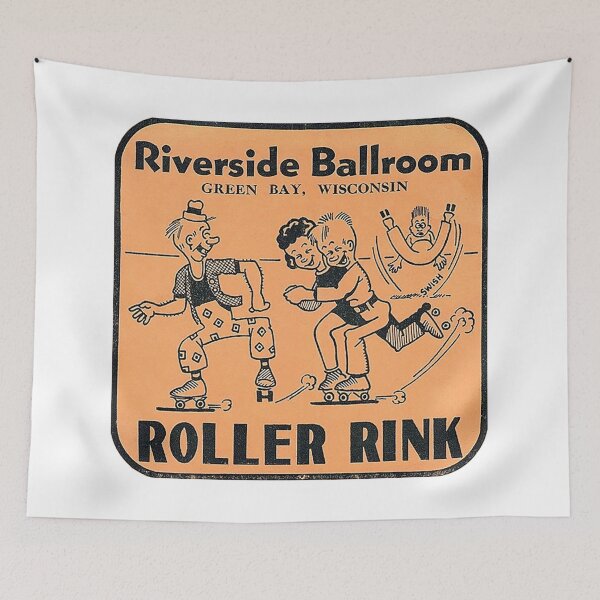 Item preview, Riverside Ballroom Green Bay Wisconsin Roller Skating Rink Sticker Decal Label designed and sold by tislord.