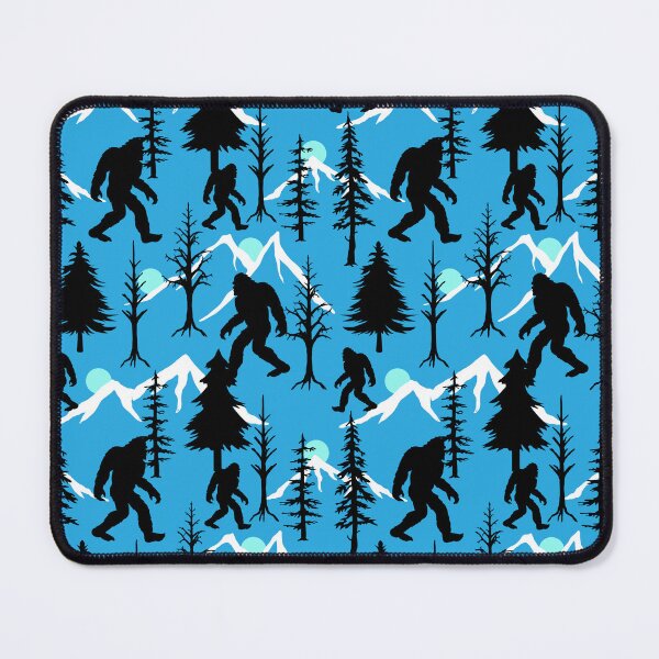 Item preview, Bigfoot Hiding in Winter Forest Trees Pattern designed and sold by HotHibiscus.