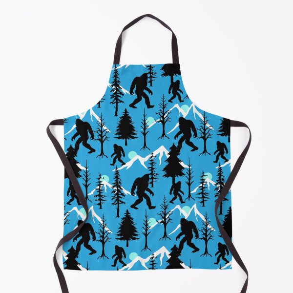 Item preview, Bigfoot Hiding in Winter Forest Trees Pattern designed and sold by HotHibiscus.
