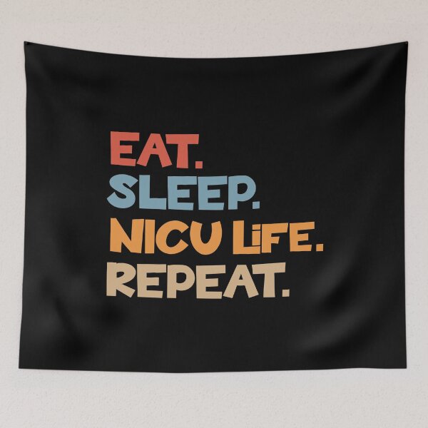 Item preview, Funny Eat Sleep NICU life Repeat Nurse Gift Idea Intensive Care Unit | neonatologist designed and sold by HosvPrint .s.