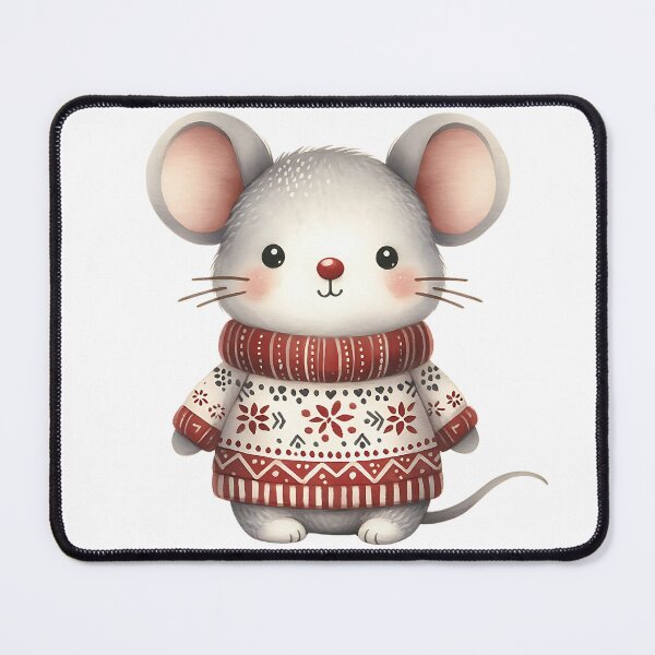 Item preview, A0553 Scandinavian Christmas Mouse – Charming Nordic-Themed Collectible, Perfect Holiday Gift, Festive Decor, Premium Quality Design designed and sold by angieart68.