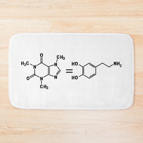 Item preview, Caffeine Equals Happiness - Science and Dopamine Molecule designed and sold by ScienceCorner.
