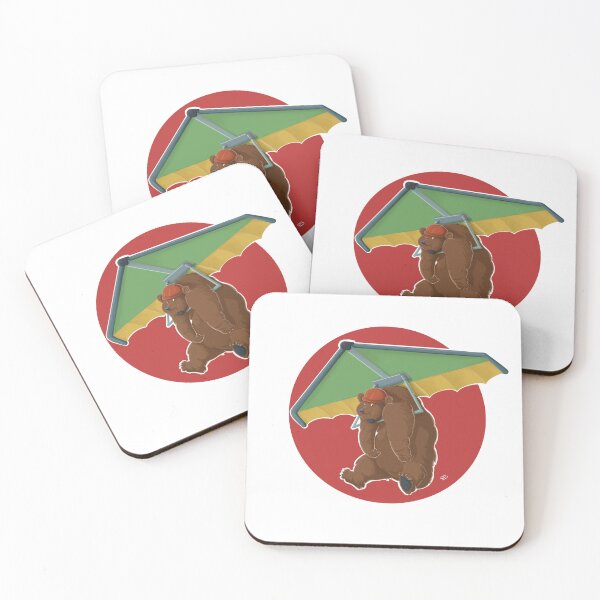 Item preview, Hang Gliding Bear - Red Background designed and sold by Robo49250.