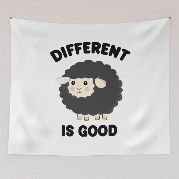 Item preview, Different is Good Black Sheep Funny designed and sold by PolyPixel.