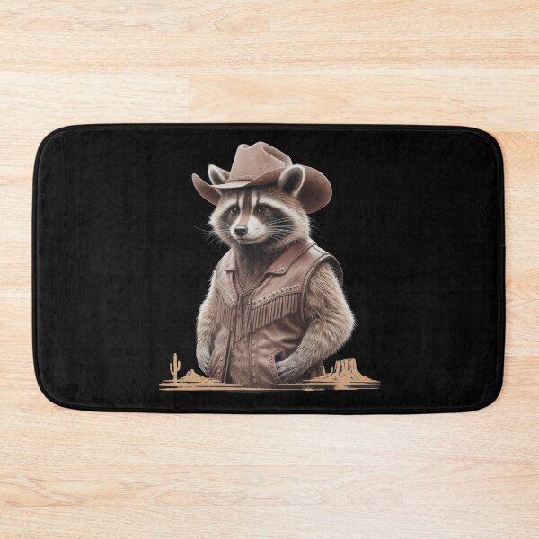 Item preview, Vintage Country Western Cowboy Raccoon Trash Panda designed and sold by PosiMCreations.