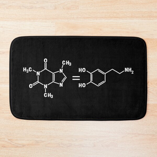 Item preview, Caffeine Equals Happiness - Science and Dopamine Molecule designed and sold by ScienceCorner.