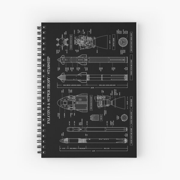 Item preview, SPACEX: Falcon 9 & Super Heavy / Starship (White Stencil - No Background) designed and sold by BGALAXY.