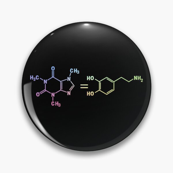 Item preview, Caffeine Equals Happiness - Science and Dopamine Molecule designed and sold by ScienceCorner.