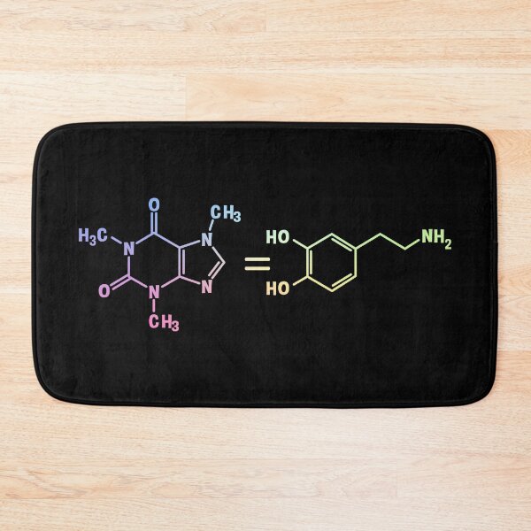 Item preview, Caffeine Equals Happiness - Science and Dopamine Molecule designed and sold by ScienceCorner.