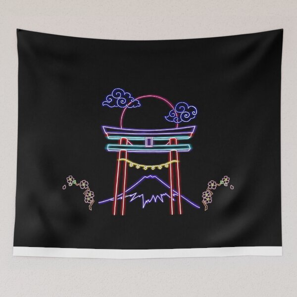 Item preview, Neon Japanese Torii Gateway to Sakura Serenity designed and sold by Kr8tiVart.