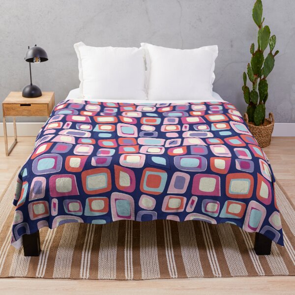 Item preview, Purple Mid-Century Modern Retro Geometric Shapes designed and sold by CognitiveShift.