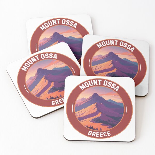 Item preview, Mount Ossa in Greece Retro Art Travel Badge designed and sold by MaateoDesign.
