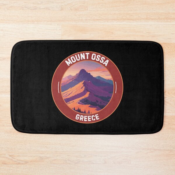 Item preview, Mount Ossa in Greece Retro Art Travel Badge designed and sold by MaateoDesign.