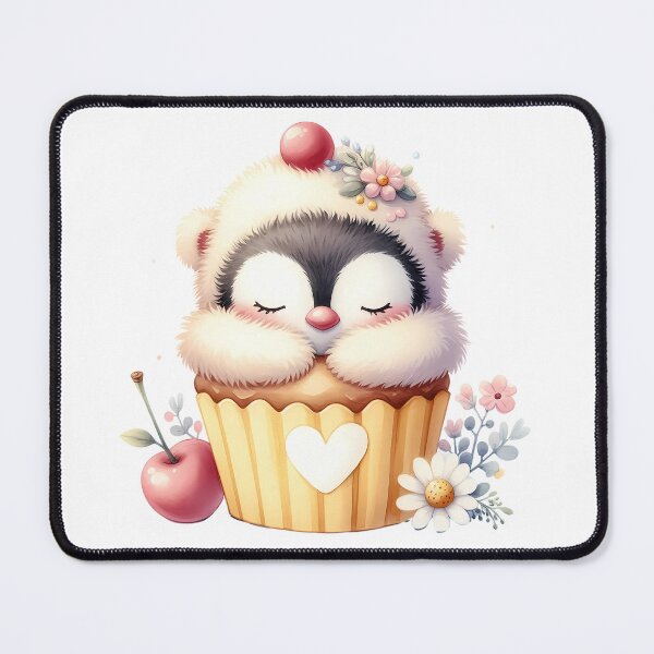 Item preview, A0566 Penguin Sleeping on Cupcake – Adorable Penguin-Themed Collectible, Unique Decor for Home, Fun Gift Idea, Premium Quality Design designed and sold by angieart68.