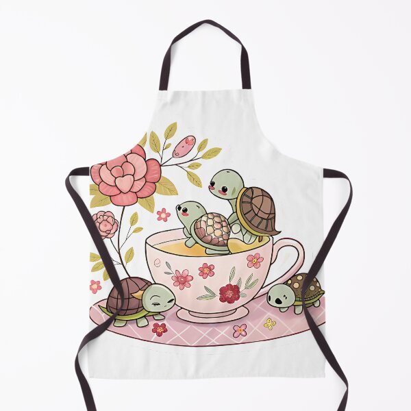 Item preview, Tea Time Turtles Sticker – Cute and Cozy Animal Art designed and sold by FluffyPeels.