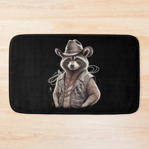 Item preview, Vintage Country Western Cowboy Raccoon Trash Panda designed and sold by PosiMCreations.