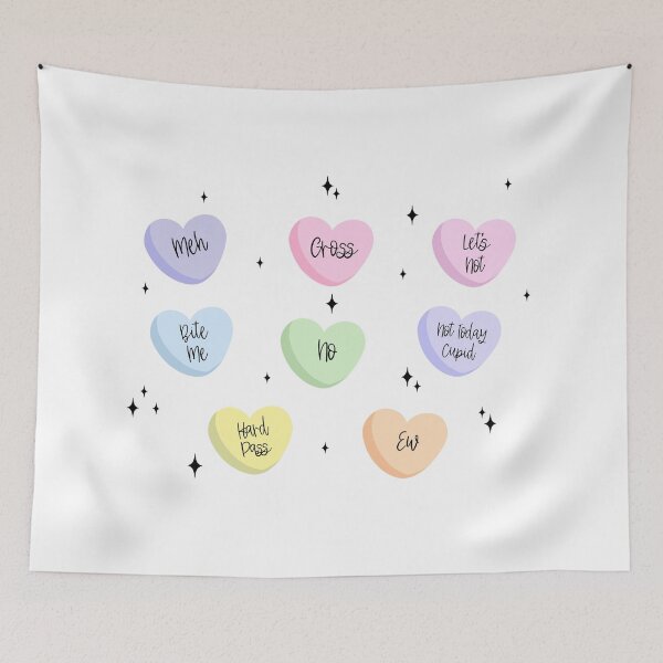 Item preview, Anti-Valentine’s Day Hearts (light background) designed and sold by JMDesignHouse.